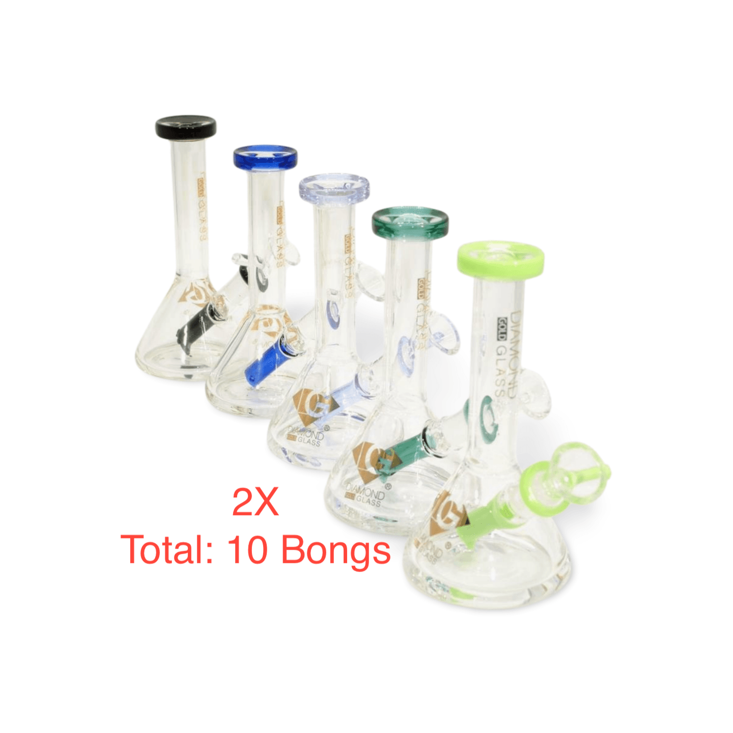 Small Beaker Bong Variety Pack (10 bongs)