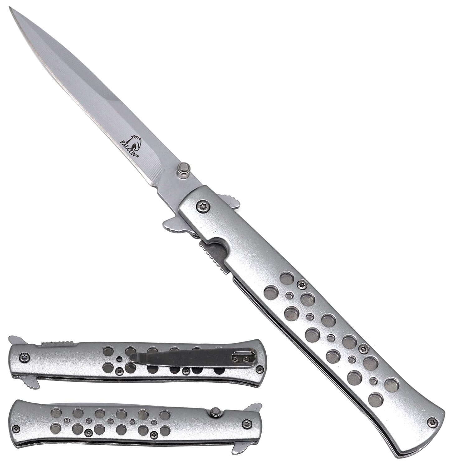 Falcon Silver Stiletto Pocket Knife