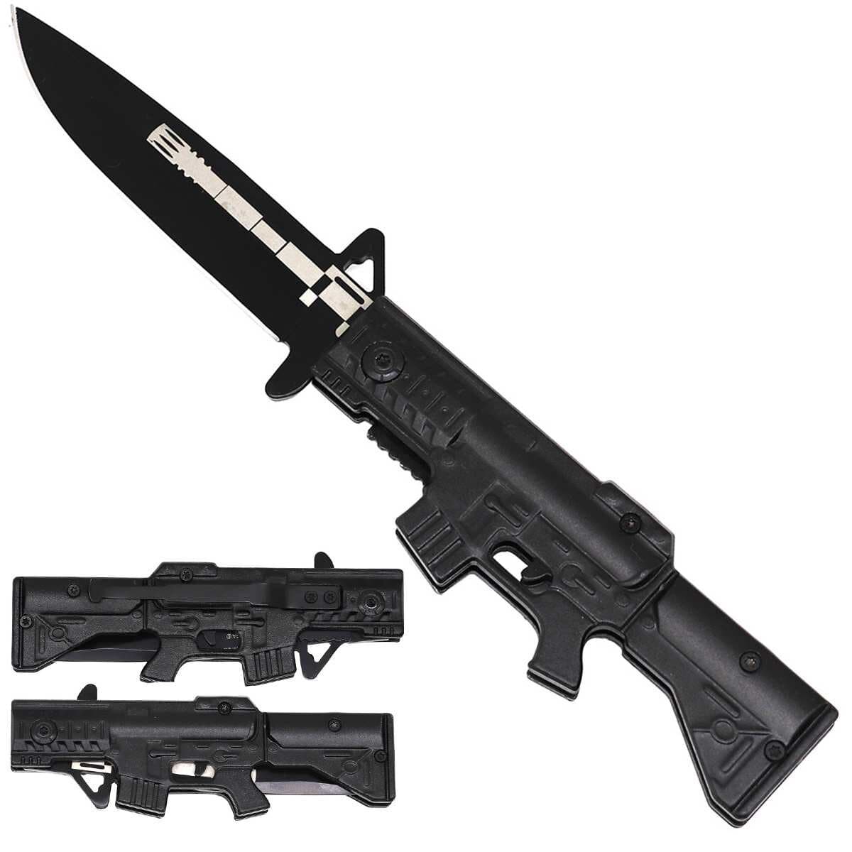 4.5" AR-15 Replica Rifle Novelty Folding Pocket Knife