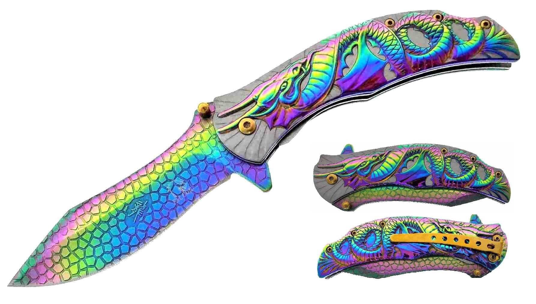 Falcon 3.5" Rainbow Blade / Dragon Handle