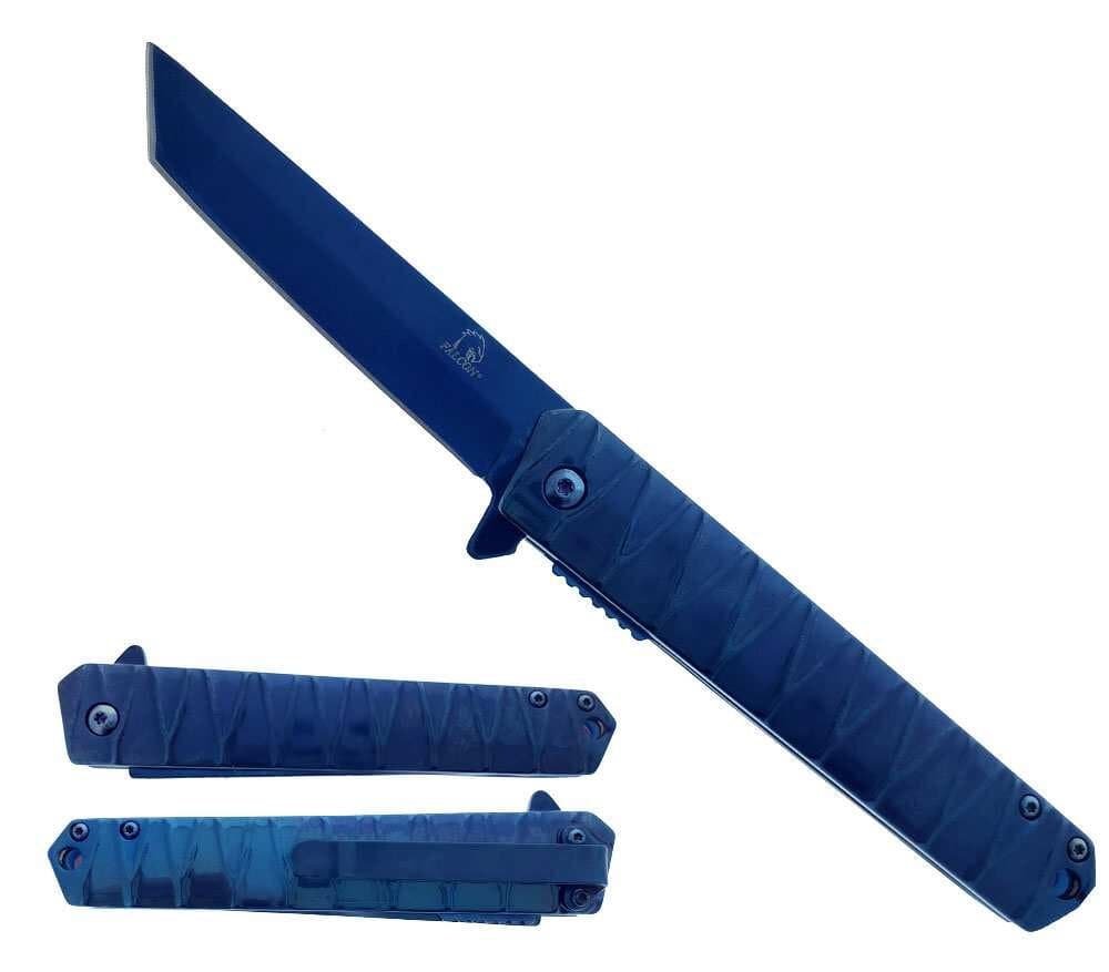 Falcon7.75" Overall Pocket Knife 3.25" Blade Blue