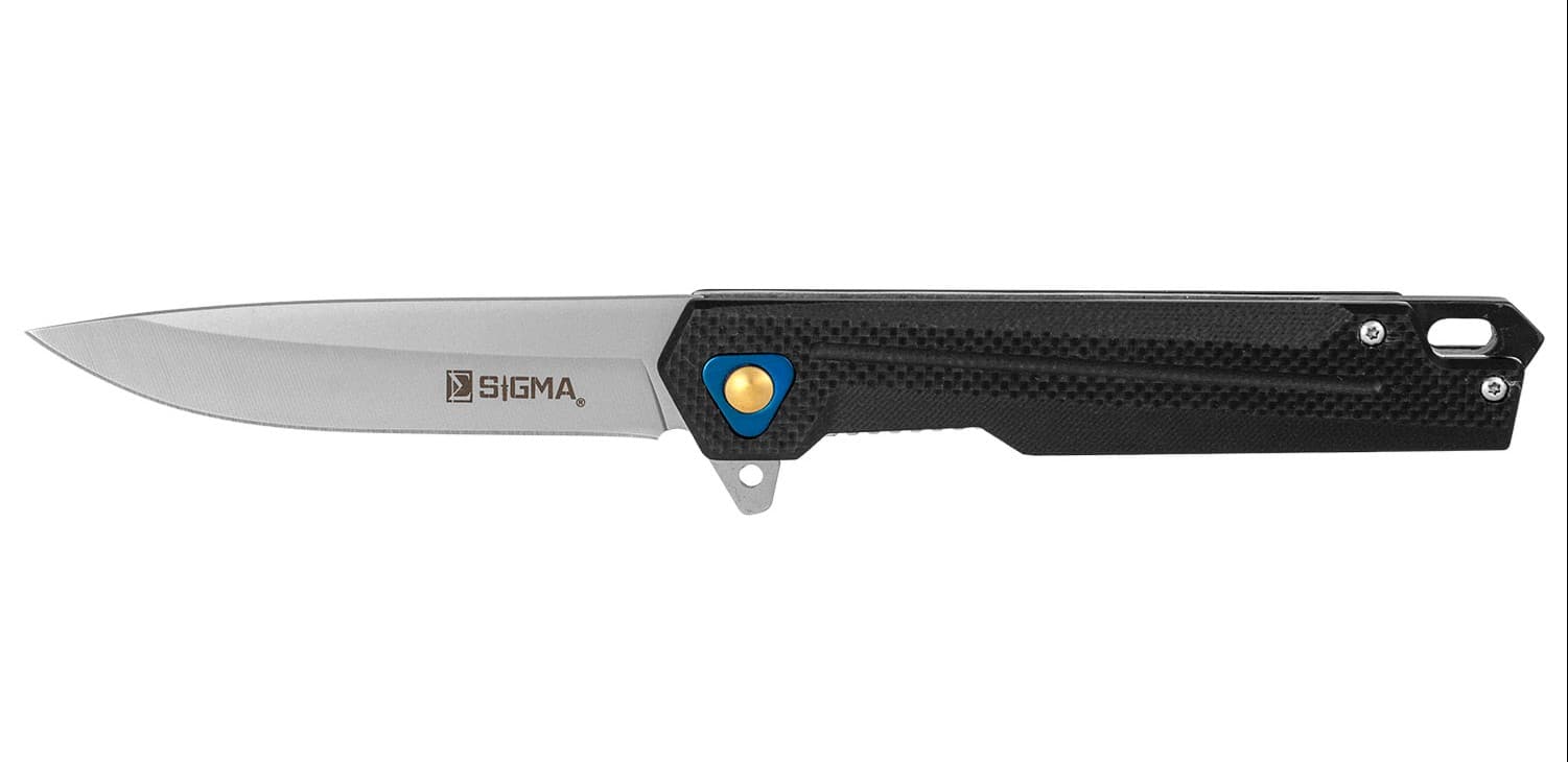 Sigma black - Ball Bearing Flipper Knife with G10 Handle