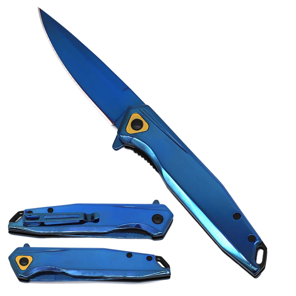 4.75" Sleek Stainless Steel Folding Pocket Knife