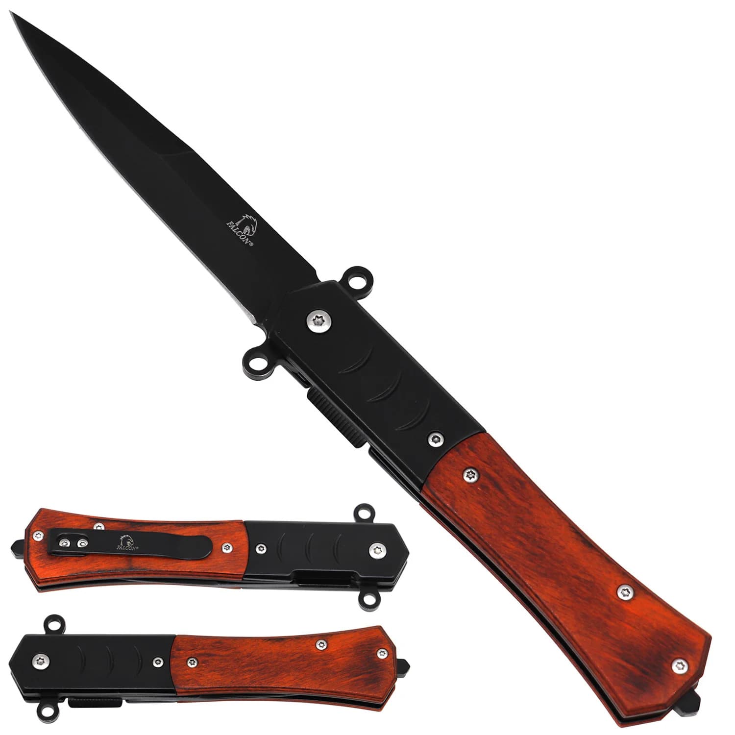 Falcon Wooden Handle Pocket Knife